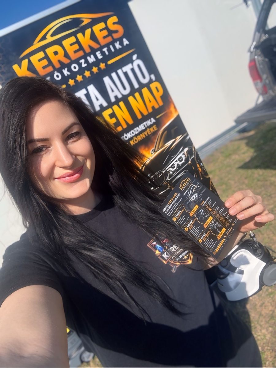 A Kerekes Autókozmetika csapatának harmadik tagja a helyszínen